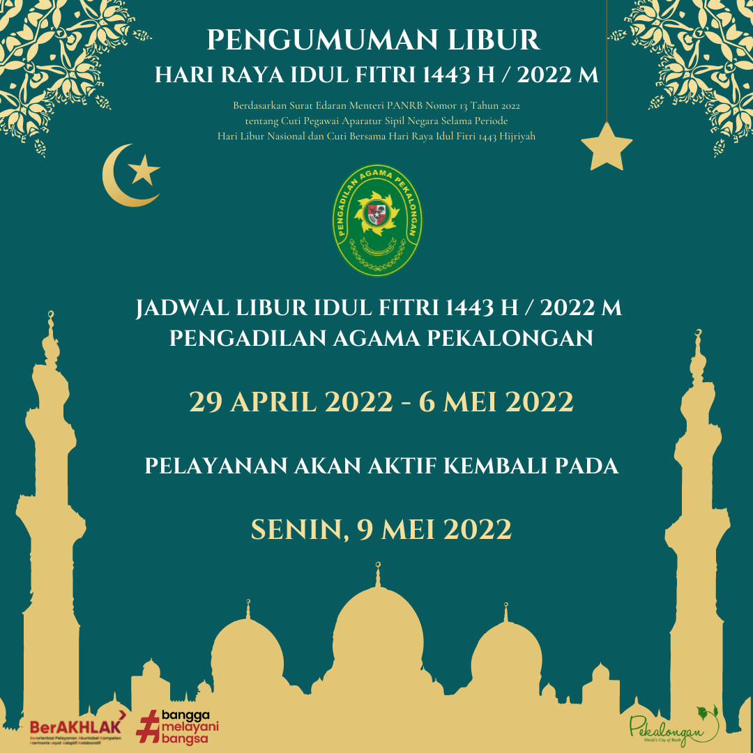 pengumuman libur idul fitri 1443